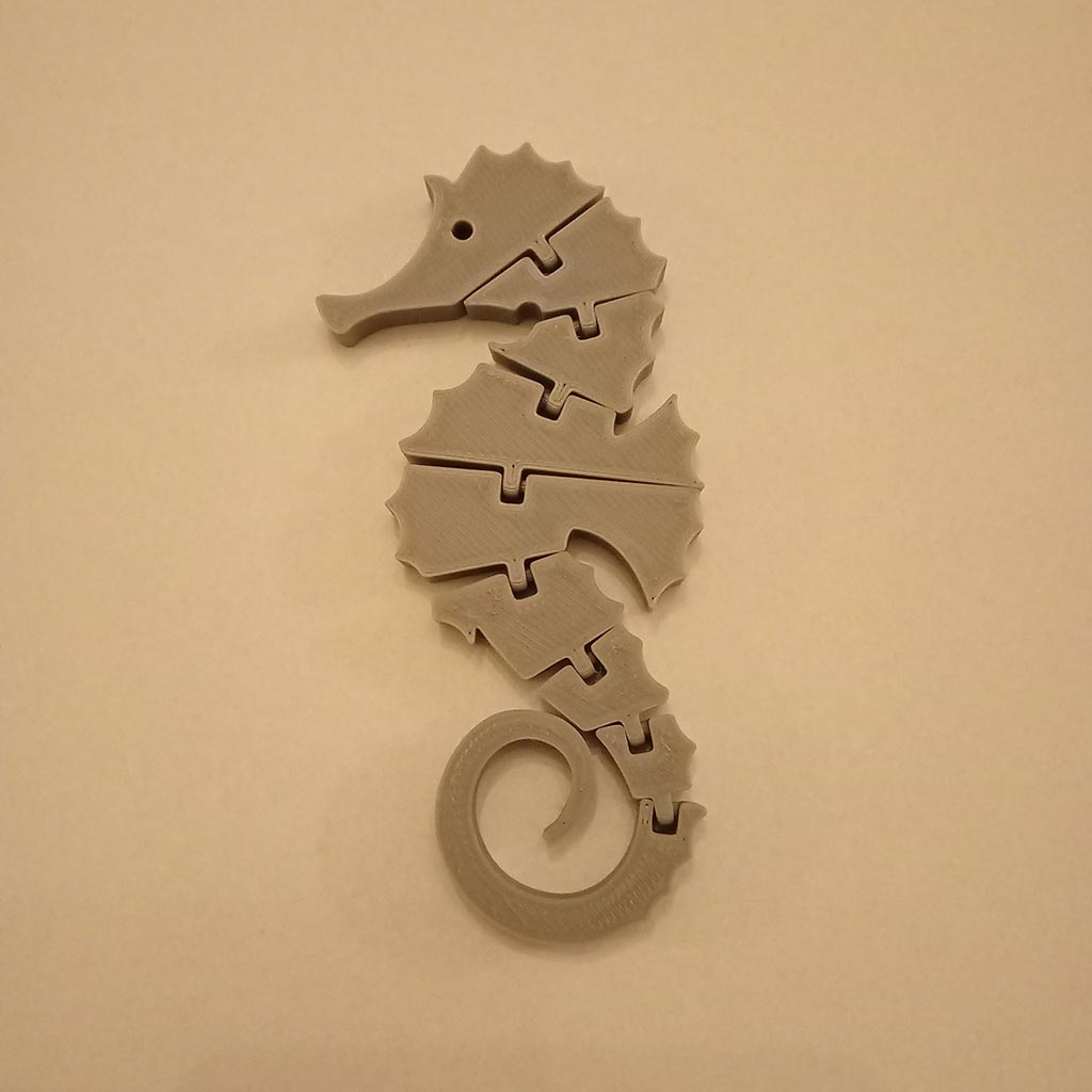 Hippocampe articulé 3d