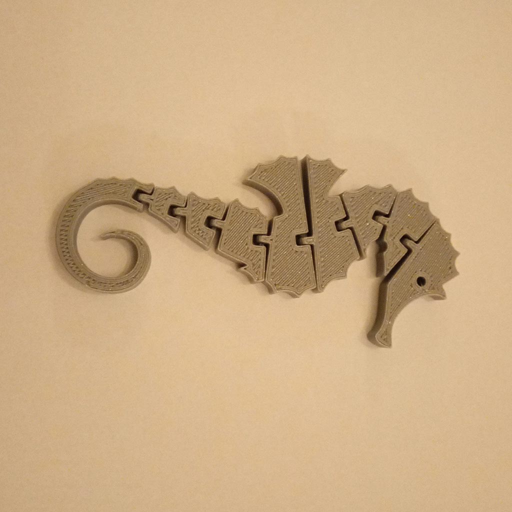 Hippocampe articulé 3d