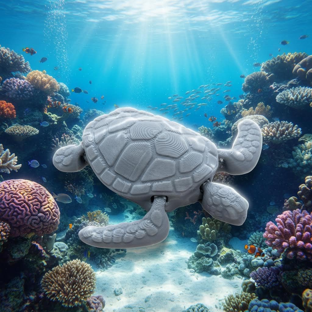 Tortue articulée 3d